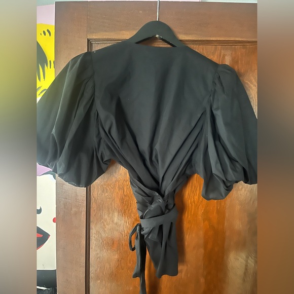 H&M Puff Sleeved Wrap Top - Picture 3 of 5